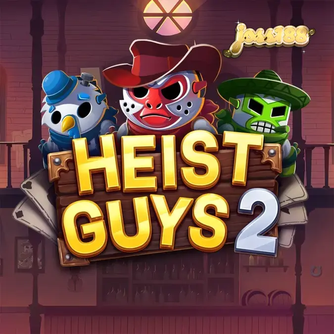 Tampilan layar permainan slot Heist Guys 2 dengan tema perampokan