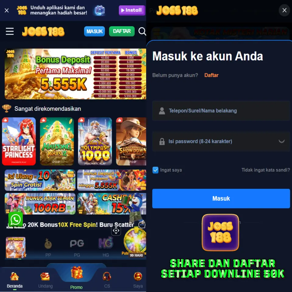 joss188 Masuk